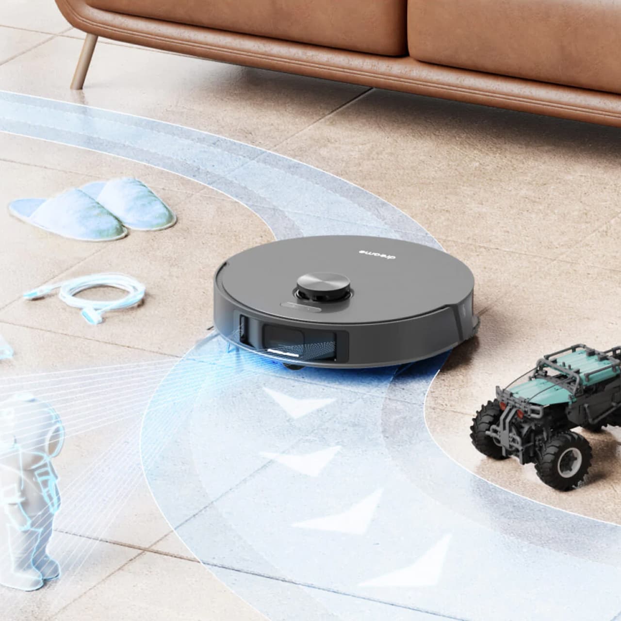 Dreame Bot L10s Pro оснащён 3D-датчиками для распознавания препятствий