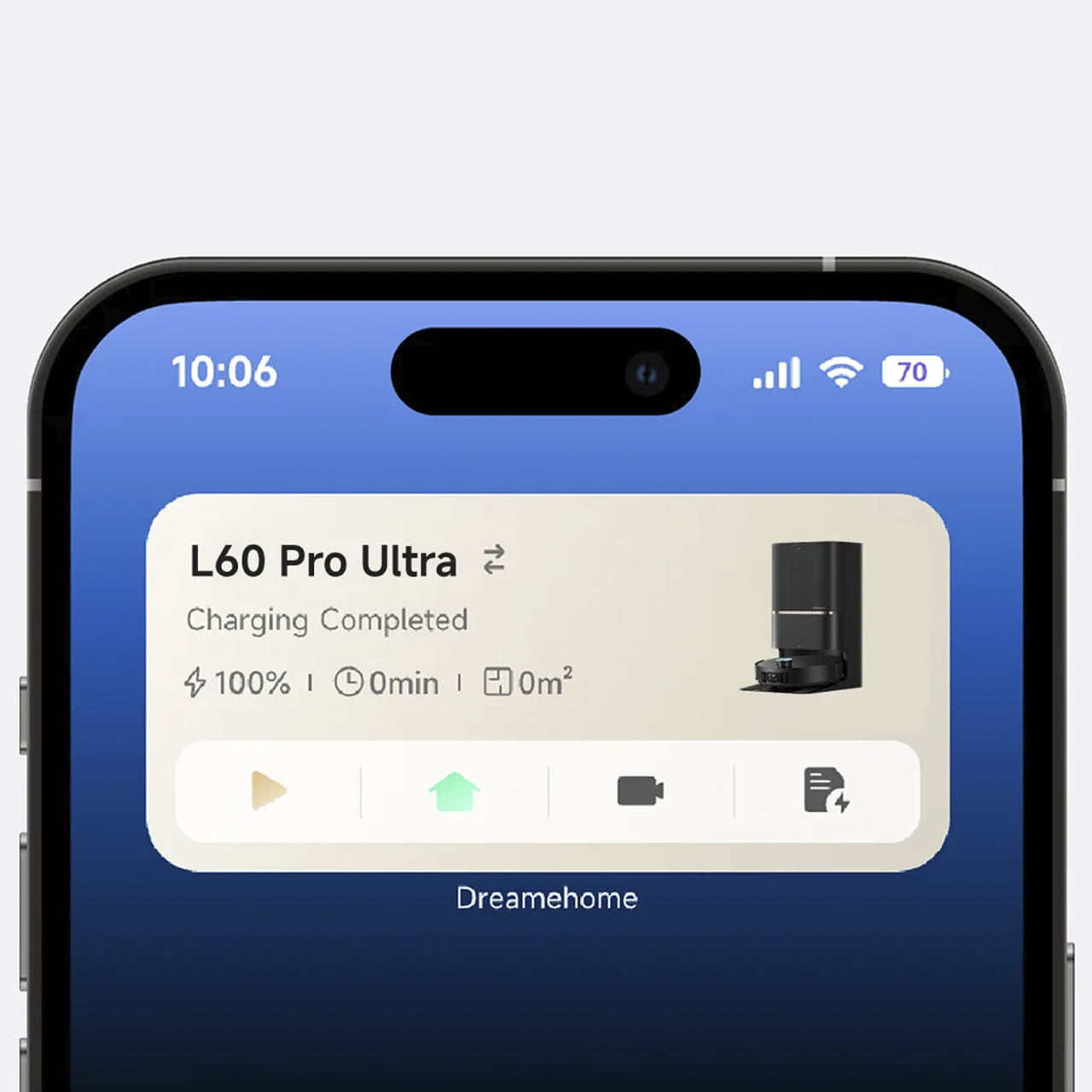Также мобильное приложение DreameHome поддерживает виджеты iOS, которые позволяют добавить на главный экран смартфона кнопки для быстрого запуска настроенных сценариев уборки
