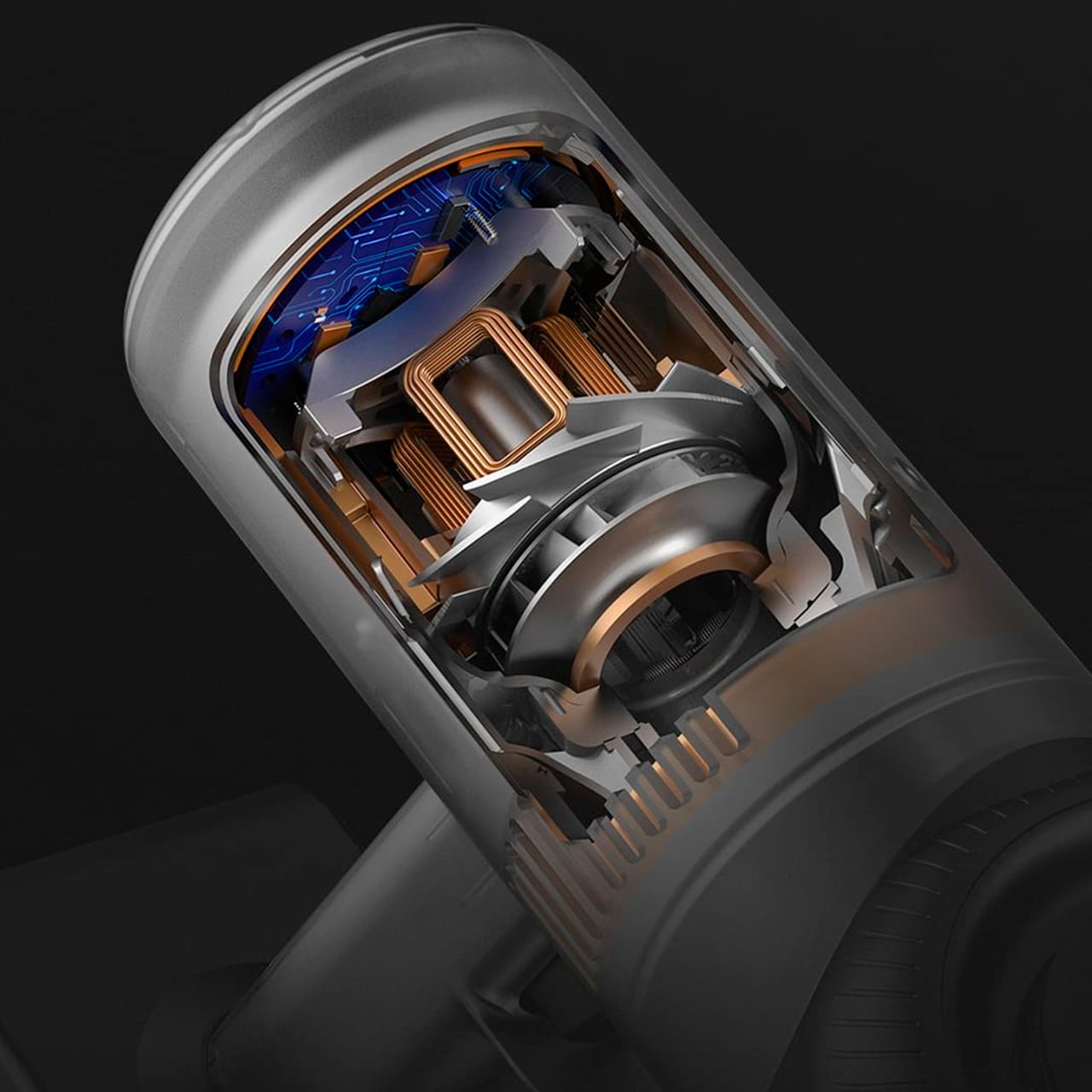 Dreame V10 Pro оснащён бесщёточным мотором обеспечивающим пылесосу мощность всасывания до 140 авт или 22000 Па